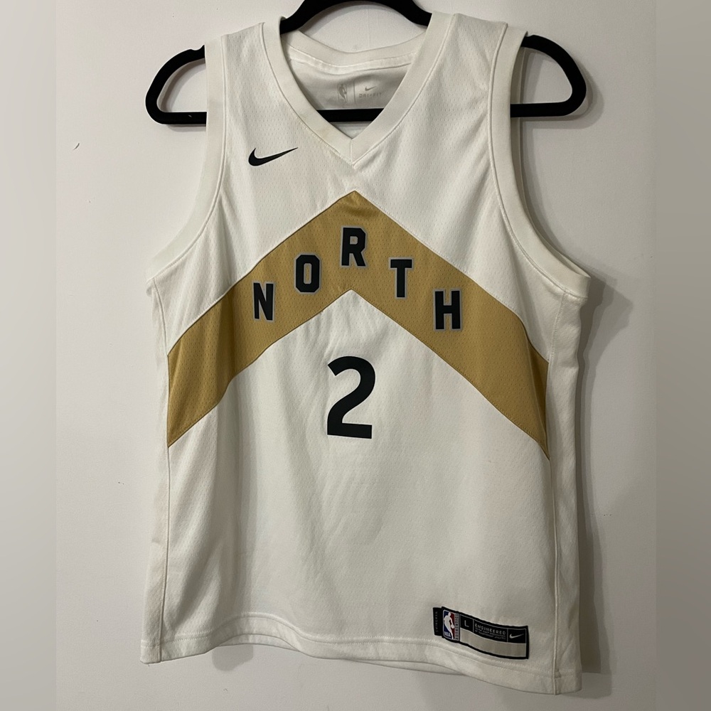 Leonard 2 Toronto Raptors jersey youth xl white gold